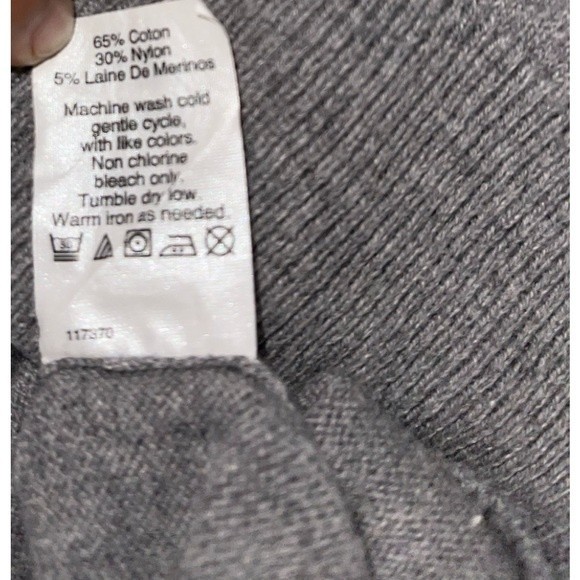 J. Crew Men’s Large Sweater Wool Blend V-Neck Harbor Gray - Picture 6 of 6